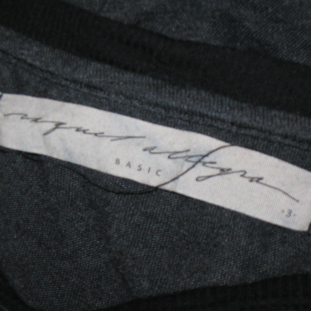 Basic Pullover Charcoal Distressed Front Shredded - image 4